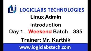 Linux Admin (RHCSA) Day 1-  Weekend (Batch 335)