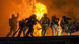 LAFD Battling Greater Alarm Craftsman House Fire: FS82 (Hollywood)