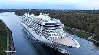 VIKING SKY | spectacular amazing aerial views at Kiel Canal | 4K-Quality-Video