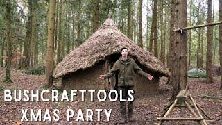 Christmas Bushcraft Party, Spit Roasted Lamb & Camp with Bushcrafttools.