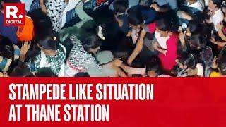 Stampede Like Situation At Thane Station After Dust Storm Delays Trains