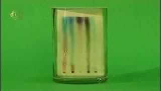 Experiments in Chemistry. Mixture. Separation of the mixture by chromatography