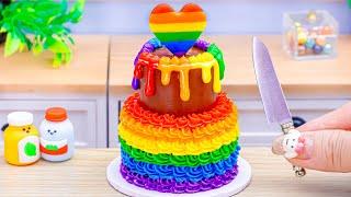 Miniature Rainbow Buttercream Cake Decorating Amazing Rainbow Heart Cake Recipe By Baking Yummy