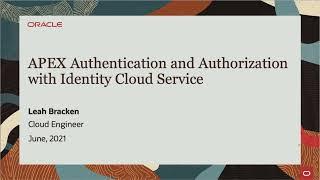 APEX Authentication and Authorization with Identity Cloud Service