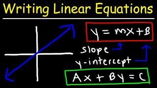 Writing Linear Equations Given Two Points In Standard Form & Point Slope Form