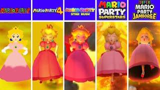 Evolution of Peach Falling in Lava, losing Mario Party Games (1998-2024)