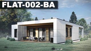 Проект одноэтажного дома FLAT-002-BA // Архитектор Бутко Андрей