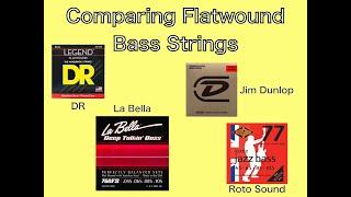 Flatwound strings comparison DR vs La bella vs Rotosound vs Jim dunlop