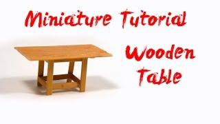 How to Make a MINIATURE TABLE for DOLLHOUSES