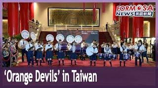 ‘Orange Devils’ marching band from Japan offer sneak peek of show at Grand Hotel