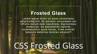 CSS Frosted Glass Effect