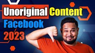 How to remove unoriginal content | Facebook page unoriginal content problem | By Diptanu Shil