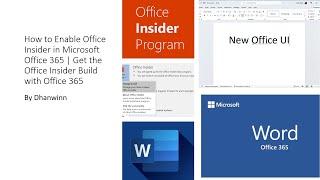 How to Enable Office Insider in Microsoft Office 365 | Get the Office Insider Build with Office 365