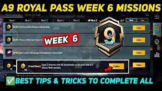 A9 WEEK 6 MISSION  PUBG WEEK 6 MISSION EXPLAINED  A9 ROYAL PASS WEEK 6 MISSION  C7S20 RP MISSIONS