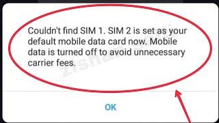 Fix MIUI Couldn't Find SIM 1. SIM 2 is set as your default Mobile data card now. Mobile data Android