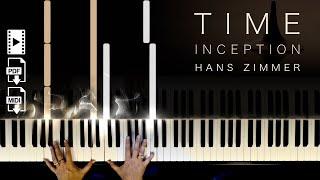 Time - INCEPTION - Hans Zimmer - Piano Tutorial (with Sheet Music and MIDI)