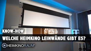 Die richtige Heimkino Leinwand finden. Welche Leinwände gibt es? Überblick und Tipps zur Auswahl