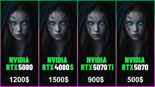 RTX 5070 Ti vs RTX 5070  vs RTX 5080 vs RTX 4080 SUPER Test in 14 games at 4K