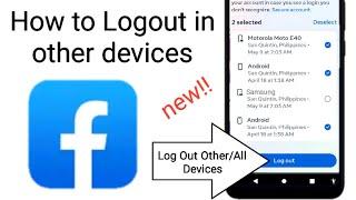 how to logout facebook from another device | logout facebook in all devices 2023