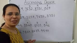 How to arrange four digit numbers in ascending order || 4 digit increasing order || Planet Maths