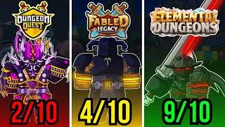 Rating The Best Roblox Dungeon Crawler Games | Elemental Dungeons | Dungeon Quest And More!