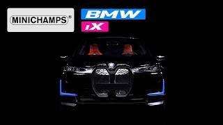 BMW iX Black Metallic 1/18 Diecast Model Car by Minichamps