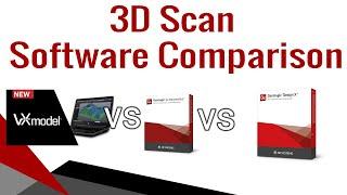 3D Scanning Software Comparison - VX Model vs Geomagic for Solidworks vs Design X