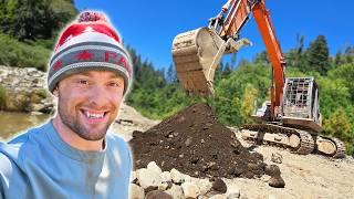 Using An Excavator To Highbank The Deeper GOLD!