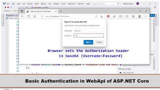 Basic Authentication in WebApi | Web Api with ASPNET Core