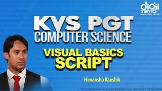 VB Script 00 Introduction to Visual Basic Script KVS PGT Computer Science