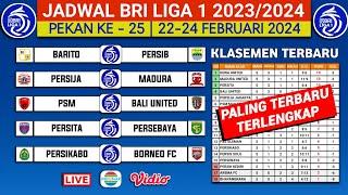 Jadwal Bri Liga 1 Pekan ke 25 - Jadwal Liga 1 2024 Terbaru Hari ini- Barito vs Persib -live indosiar