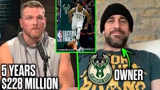 Pat McAfee & Bucks Owner Aaron Rodgers Talk Giannis Antetokounmpo Contract Extension