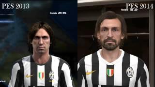 Pro Evolution Soccer 2013 - 2014 - Face Comparison