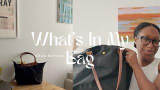 What's In My Grad School Bag | Longchamp Le Pliage Large