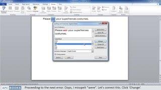 Microsoft Word 2010- Spell Check and Grammar