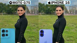 Motorola Moto G75 5G Vs iPhone 16 Camera Test Comparison | Moto G75