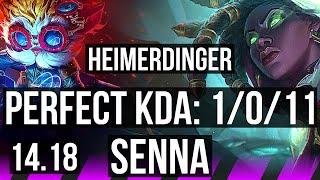 HEIMERDINGER & Jhin vs SENNA & Caitlyn (SUP) | 1/0/11, 600+ games | NA Diamond | 14.18