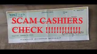 SCAM M&T Bank Cashiers Check xxxx Avoid Deposit !!!!