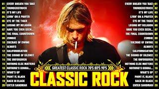 Best Classic Rock Songs 70s 80s 90s  Guns N Roses, Aerosmith, Bon Jovi, Metallica, Queen, ACDC, U0