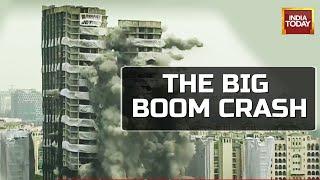 Noida Supertech Twin Towers Demolished Video: Supertech Noida Twin Towers Razed To Dust In 9 Seconds