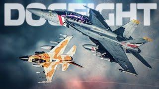 Navy Vs Air Force | F/A-18F Super Hornet Vs F-16C Viper | Digital Combat Simulator | DCS |