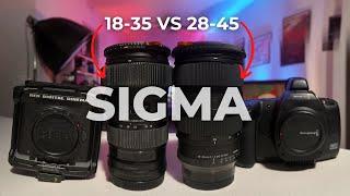 Sigma 28-45 vs 18-35 1.8 ART Lens What's The Difference? Blackmagic 6k Full Frame & RED Komodo