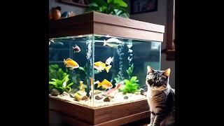 cat and fish #2025 #cat #cuteanimals #funny #fish #short