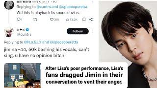 lisa fans dragged jimin in their conversation to vent their anger out