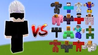 SATORU GOJO vs All Minecraft Bosses,Golems,Warden,Wither storm - Minecraft Mob Battle