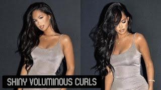 SHINY VOLUMINOUS CURLS HAIR TUTORIAL - eemmahallberg