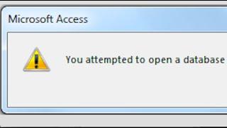 You attempted to open a database that is already opened by user 'Admin'