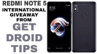 Xiaomi Redmi Note 5 International Giveaway from Get Droid Tips