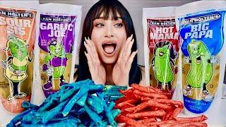 Extreme Flavor Explosion: ASMR MUKBANG with Van Holten's Pickle and TAKIS,HOT MAMA,BIG PAPA,SOUR SIS