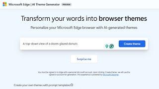 Microsoft Edge AI Theme Generator - How to Use & Integrate it to Browser